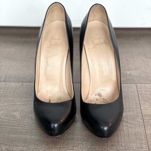 Christian Louboutin Black Leather Pumps